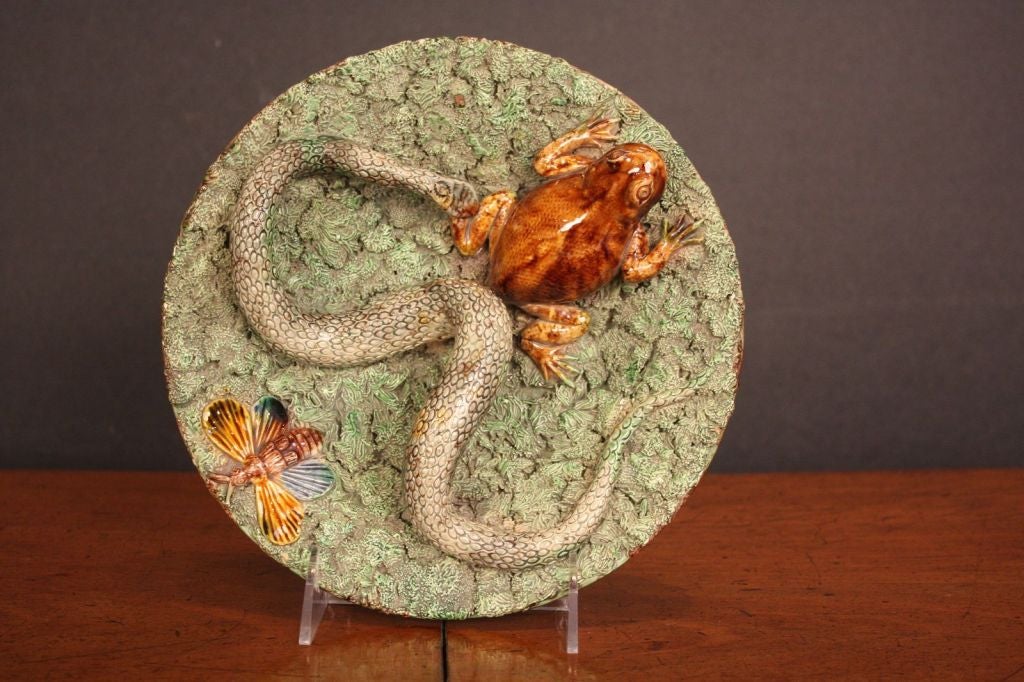 Portuguese Majolica Palissy Charger
