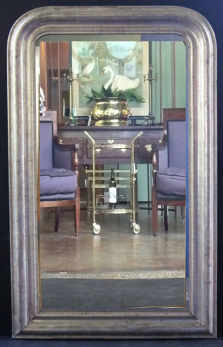 Louis Philippe Large Silver Gilt Mirror