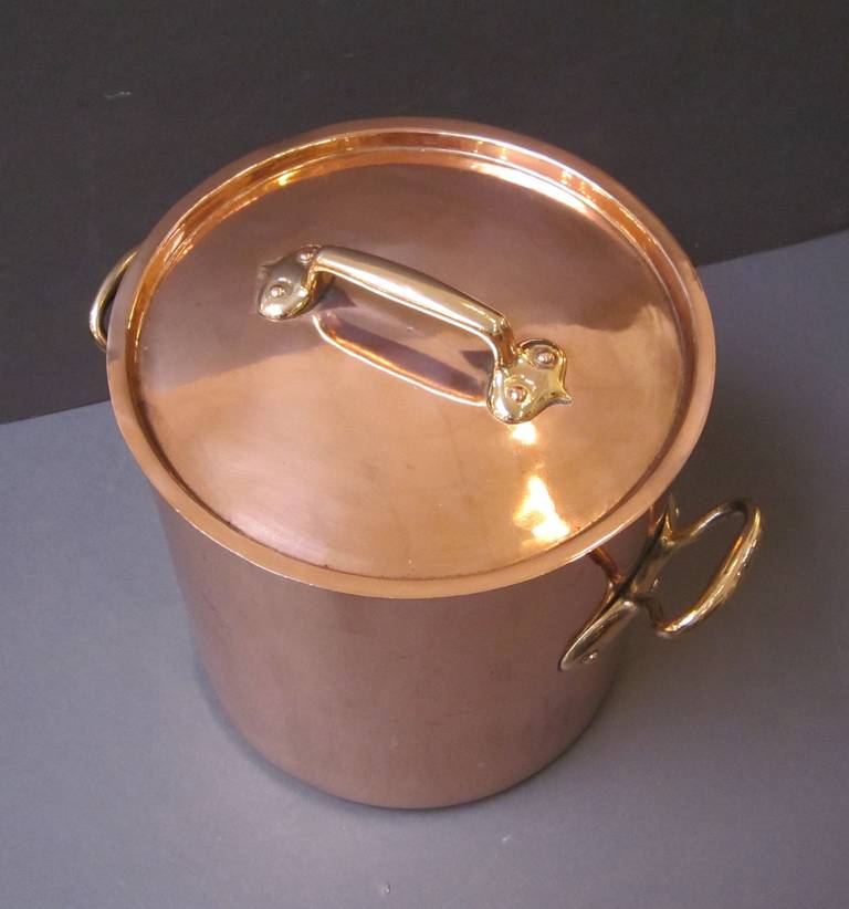large copper stock pots