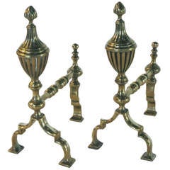 Pair of English Brass Andirons 3