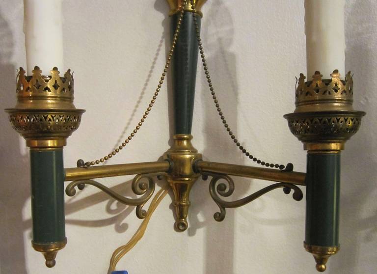 Pair of Empire or Regency Style Sconces or Wall Lights For Sale 2