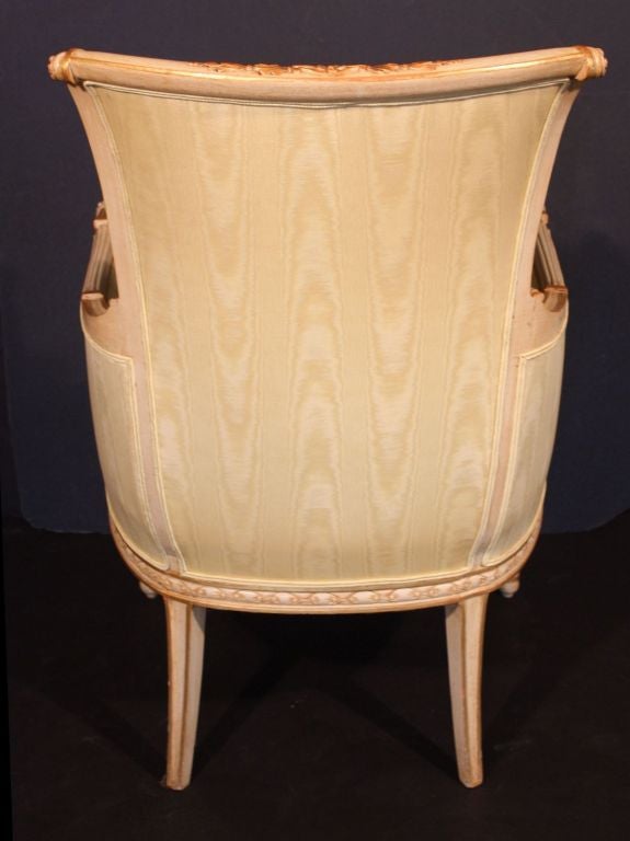 Venetian Armchair with Gilt Accents In Excellent Condition In Austin, TX
