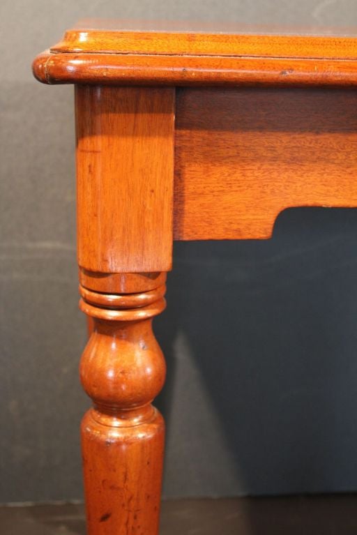 English Console or Sofa Table of Mahogany on Turned Legs For Sale 1