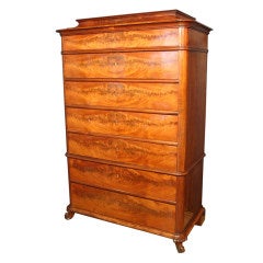 Danish Tall Boy Chest of Mahogany