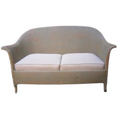 English Wicker Garden Sofa by Lloyd Loom