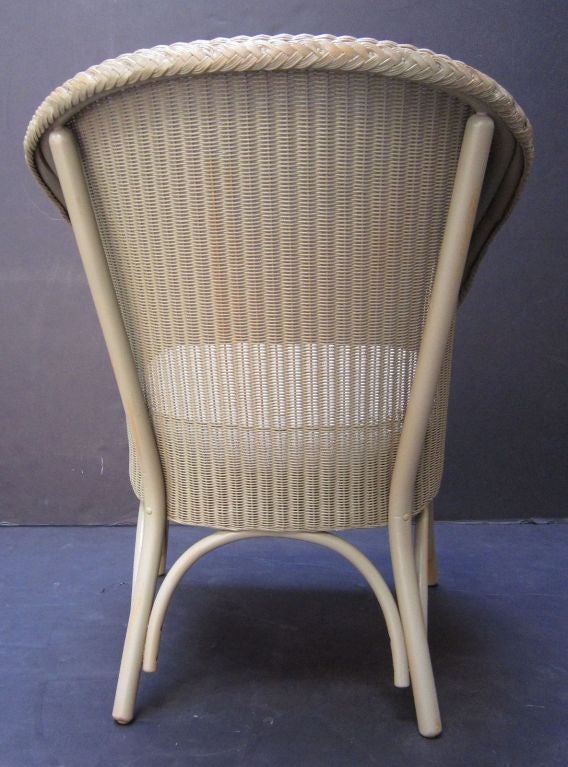 Wood English Wicker Garden Chair by Lloyd Loom