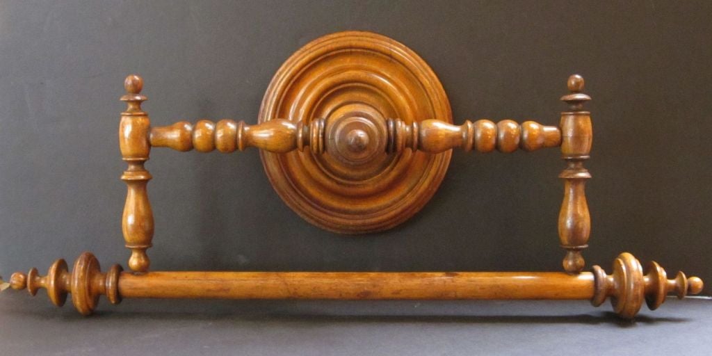 French Towel Rod or Rack of Fruitwood