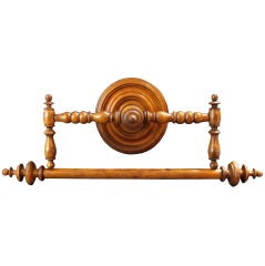 French Towel Rod or Rack of Fruitwood