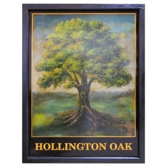 Vintage English Pub Sign - Hollington Oak