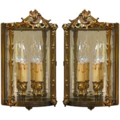 Pair of Gilt Bronze Wall Lights