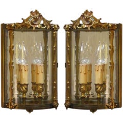 Pair of Gilt Bronze Wall Lights