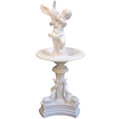 Large American Garden Birdbath in Cast Iron