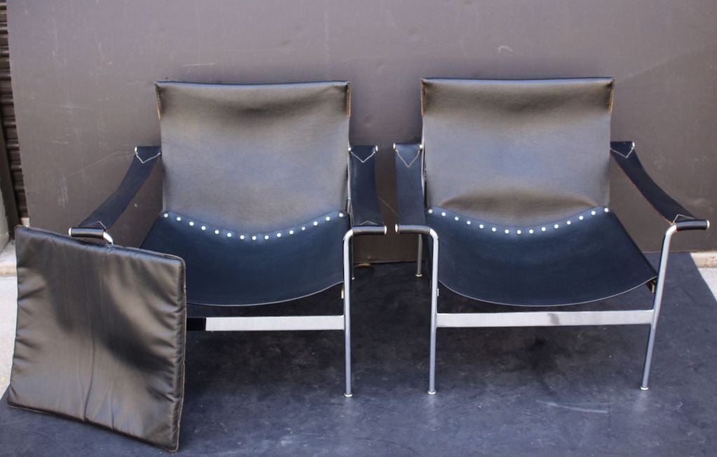 German Pair of Leather Armchairs by Hans Konecke