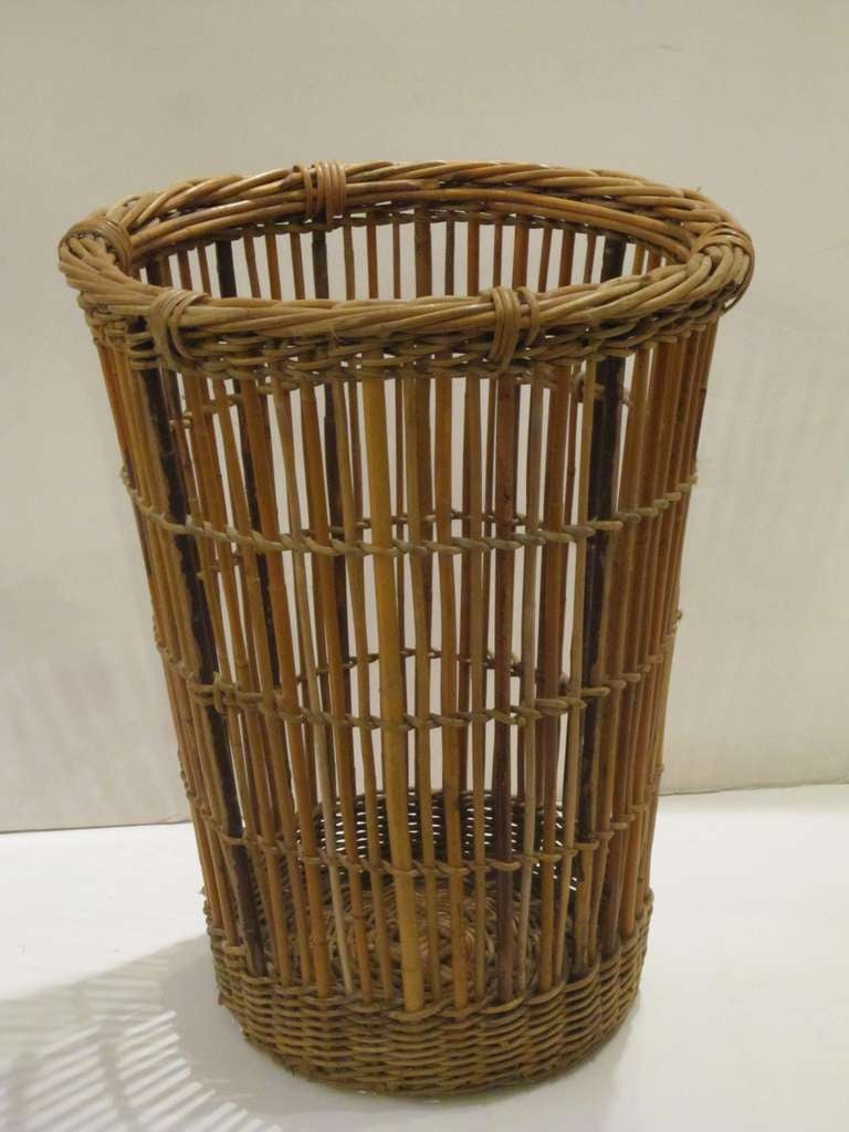 Tall English Willow Basket 1