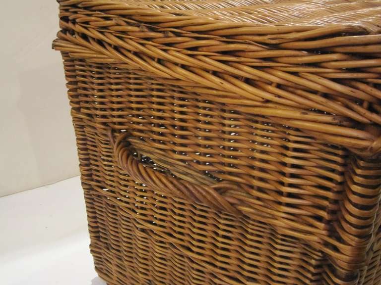 Large French Willow Basket Hamper 2
