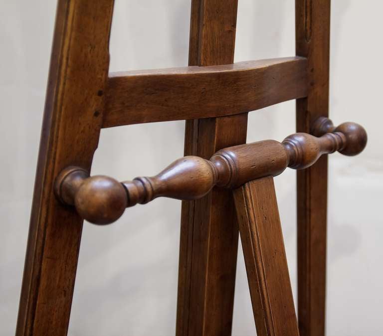 20th Century Large French Swan's Neck Easel of Walnut