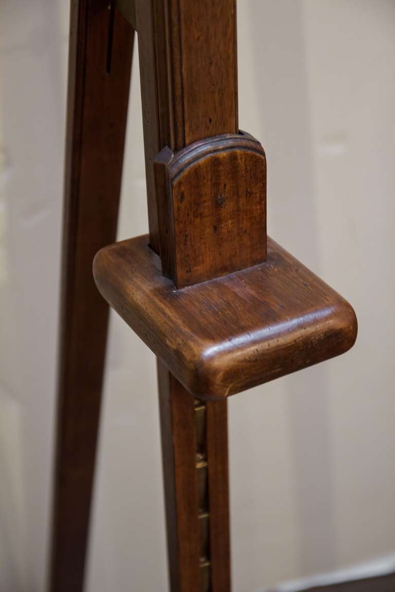 Large French Swan's Neck Easel of Walnut 5