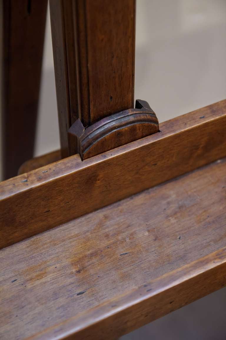Large French Swan's Neck Easel of Walnut 3