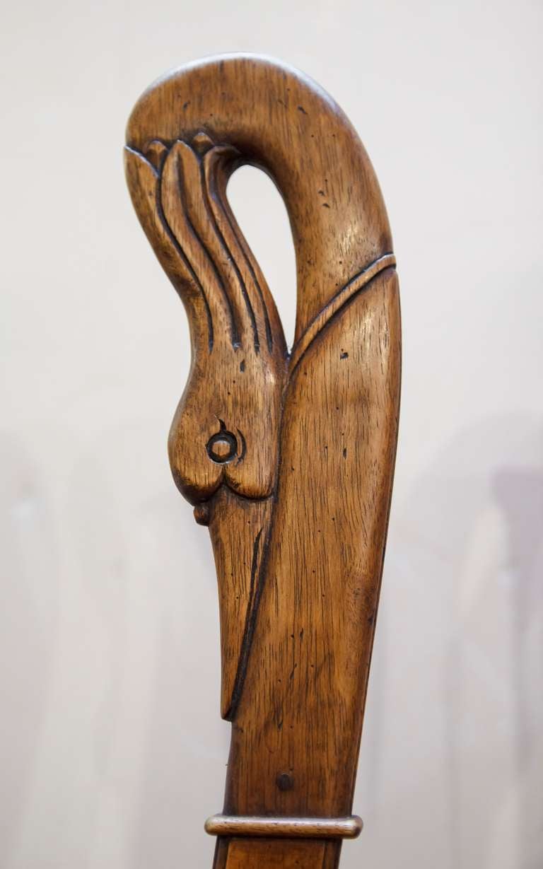 Large French Swan's Neck Easel of Walnut 1