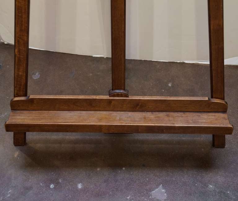Large French Swan's Neck Easel of Walnut 2