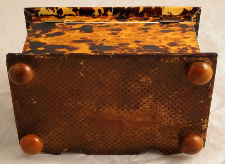Tortoise Shell Tea Caddy from the Regency Period 5
