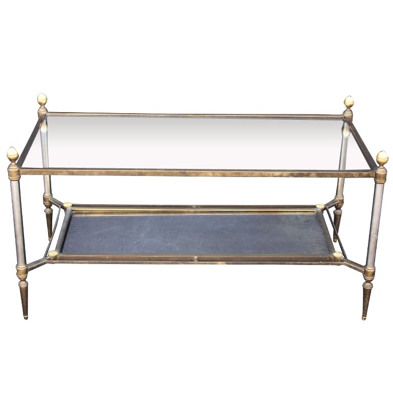 Classic French Cocktail Table with Acorn Finials