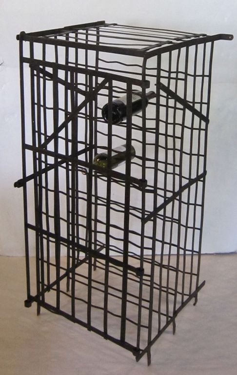 French Steel Wine Crate or Locker