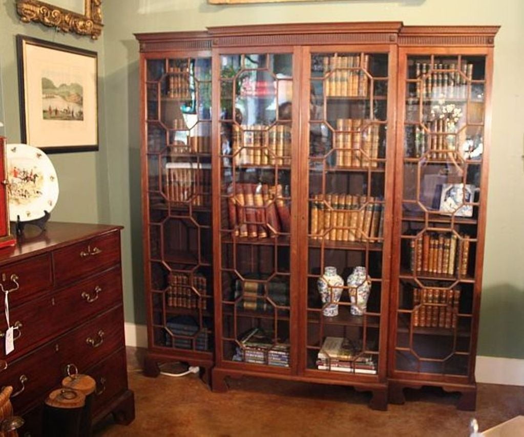 Chippendale Breakfront Bookcase of Mahogany from Scotland 5