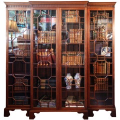 Chippendale Breakfront Bookcase of Mahogany from Scotland