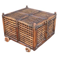 Rolling Cart or Market Cage from British Colonial India