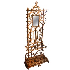 Faux Bamboo Hall Stand of Cast Iron