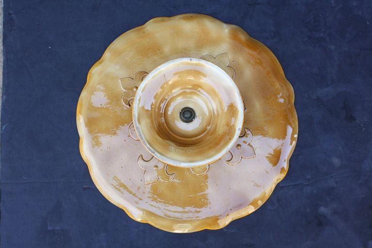Majolica Lazy Susan by Minton In Excellent Condition In Austin, TX