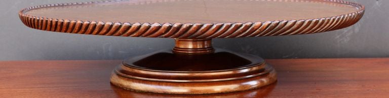 Lazy Susan of Mahogany In Excellent Condition In Austin, TX