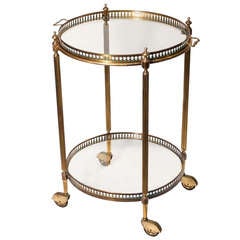 French Round Rolling Drinks Cart