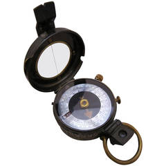 British WWI Marching Compass with Leather Case