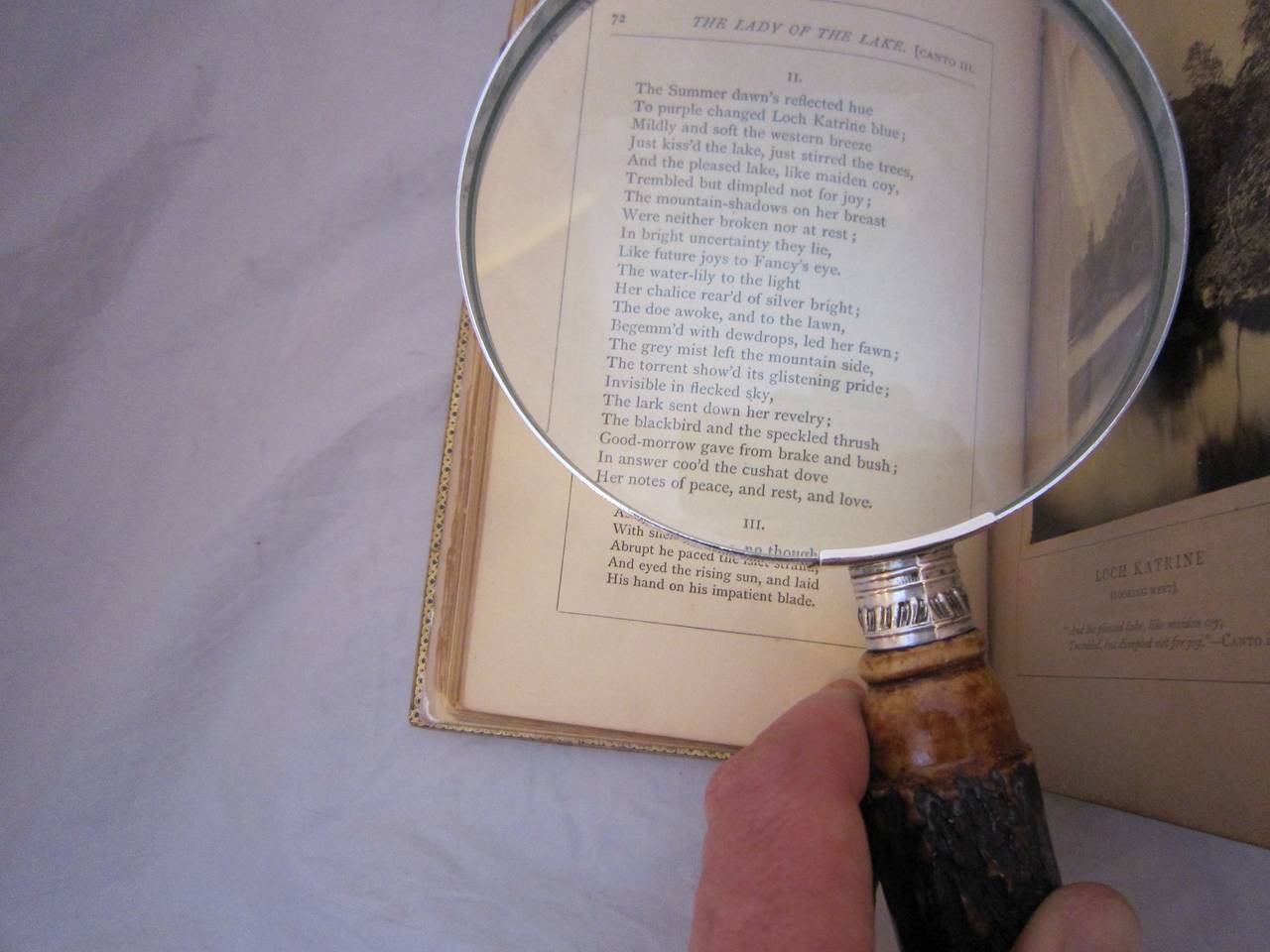 Steel Large English Magnifying Glass