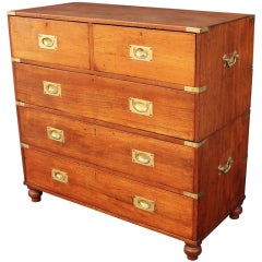 Miltary Officer's Campaign Chest of Brass-Bound Teak