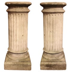 Large English Garden Stone Pedestals (Priced Individually)