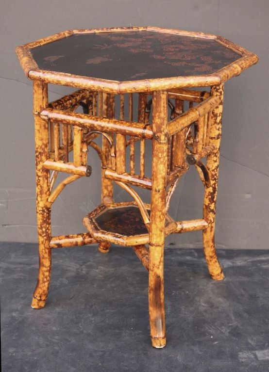 19th Century English Bamboo Octagonal Top Table
