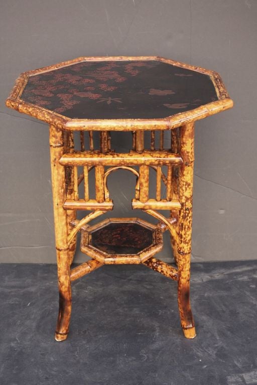 English Bamboo Octagonal Top Table 1