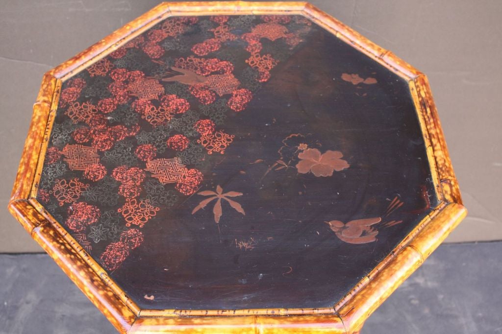 English Bamboo Octagonal Top Table 2