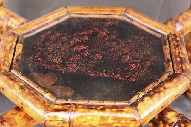 English Bamboo Octagonal Top Table 4