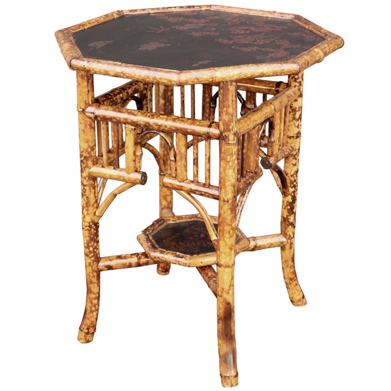 English Bamboo Octagonal Top Table