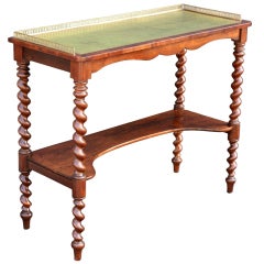 Rosewood Console Table with Barley Twist Legs