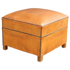 French Leather Stool