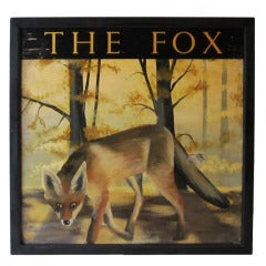 English Pub Sign - The Fox