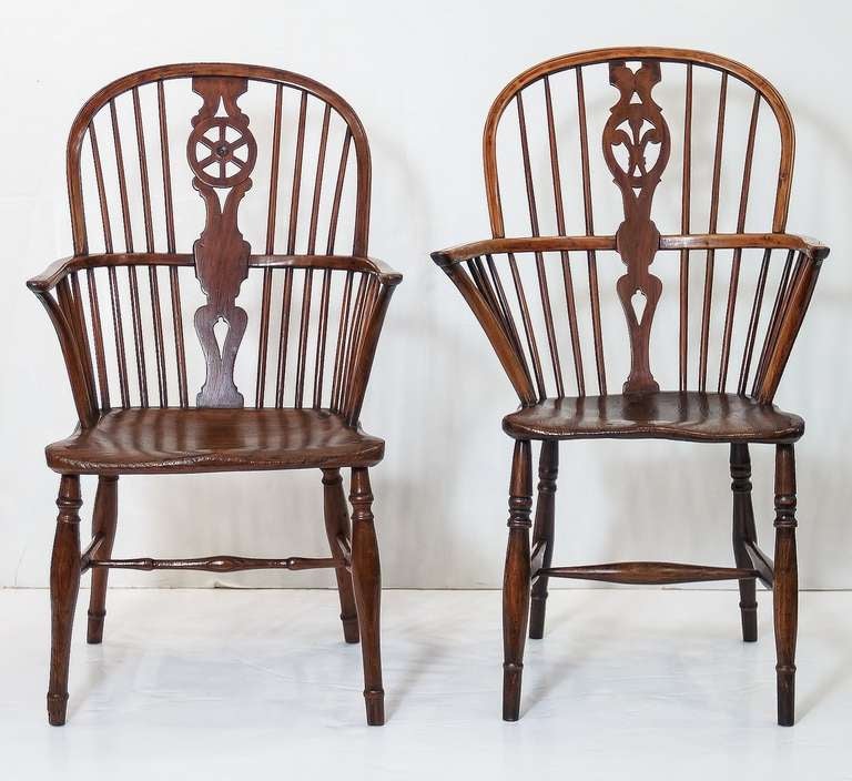 English Windsor Chair with Prince of Wales Feathers 3