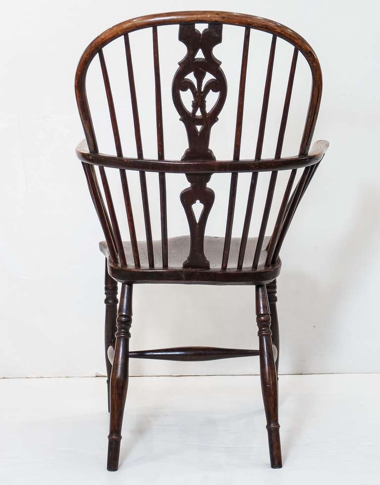 English Windsor Chair with Prince of Wales Feathers 2