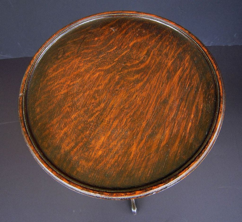 20th Century Wine Table of Oak with Barley Twist