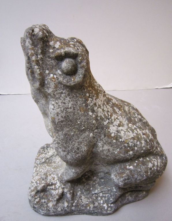 English Stone Garden Frog Fountain